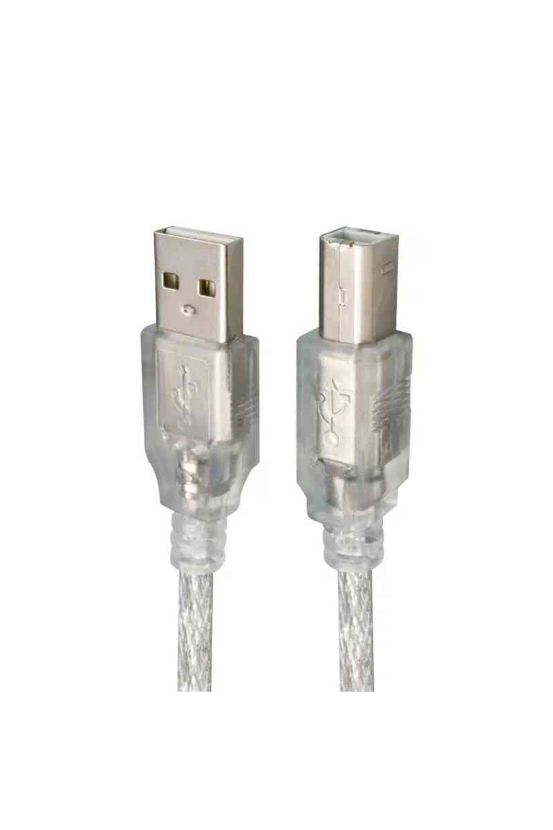 Powermaster Şeffaf USB Yazıcı Kablosu 1.5 Metre - Görsel 1