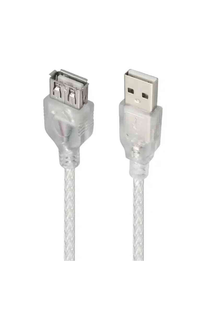 Powermaster Usb Uzatma Kablosu 1.5 Metre Şeffaf - Görsel 1