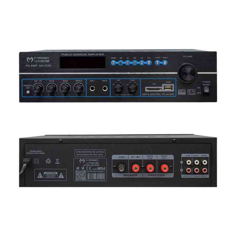 Magicvoice MV-530 120 Watt Usb-Sd-Bluetooh 2 Bölgeli Hat Trafolu Anfi - Görsel 2