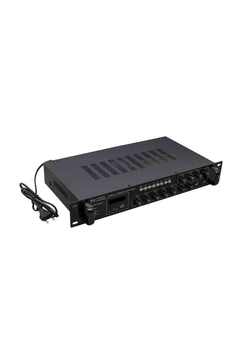 Magicvoice MV-540 80 Watt USB-SD-Bluetooth 2 Mikrofon Girişli 5 Bölgeli Hat Trafolu Anfi - Görsel 3