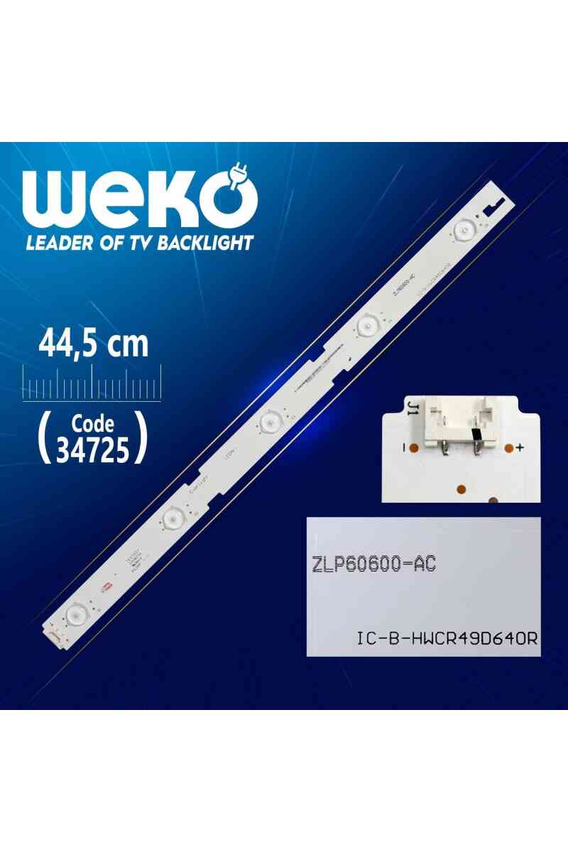 IC - B-HWCR49D640R - ZLP60600-AC - 44.5 Cm 5 Ledli - (WK-21) Tv Led Bar - Görsel 1