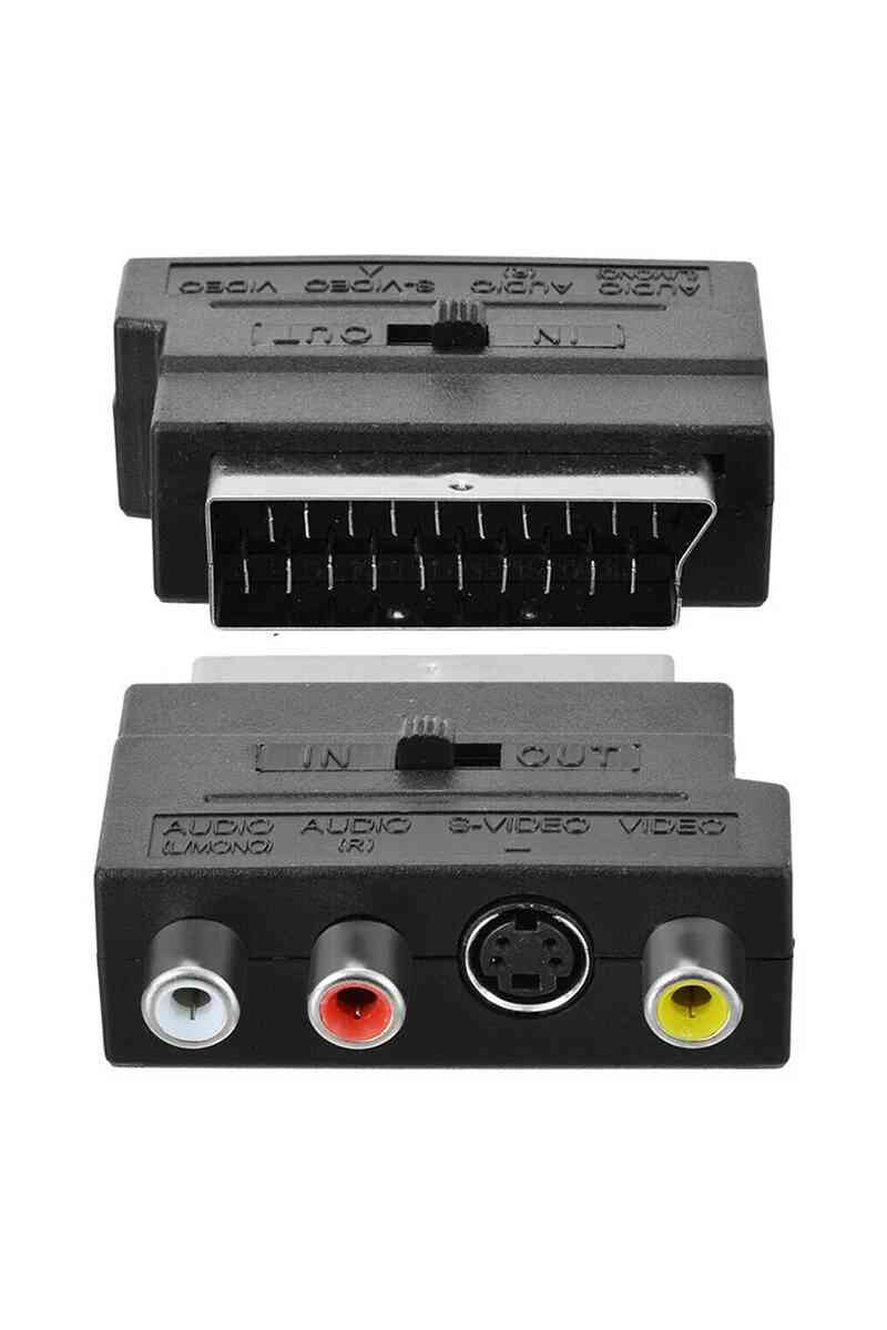Elektromer Scart Adaptör Switch'li (İn-Out) - Görsel 1