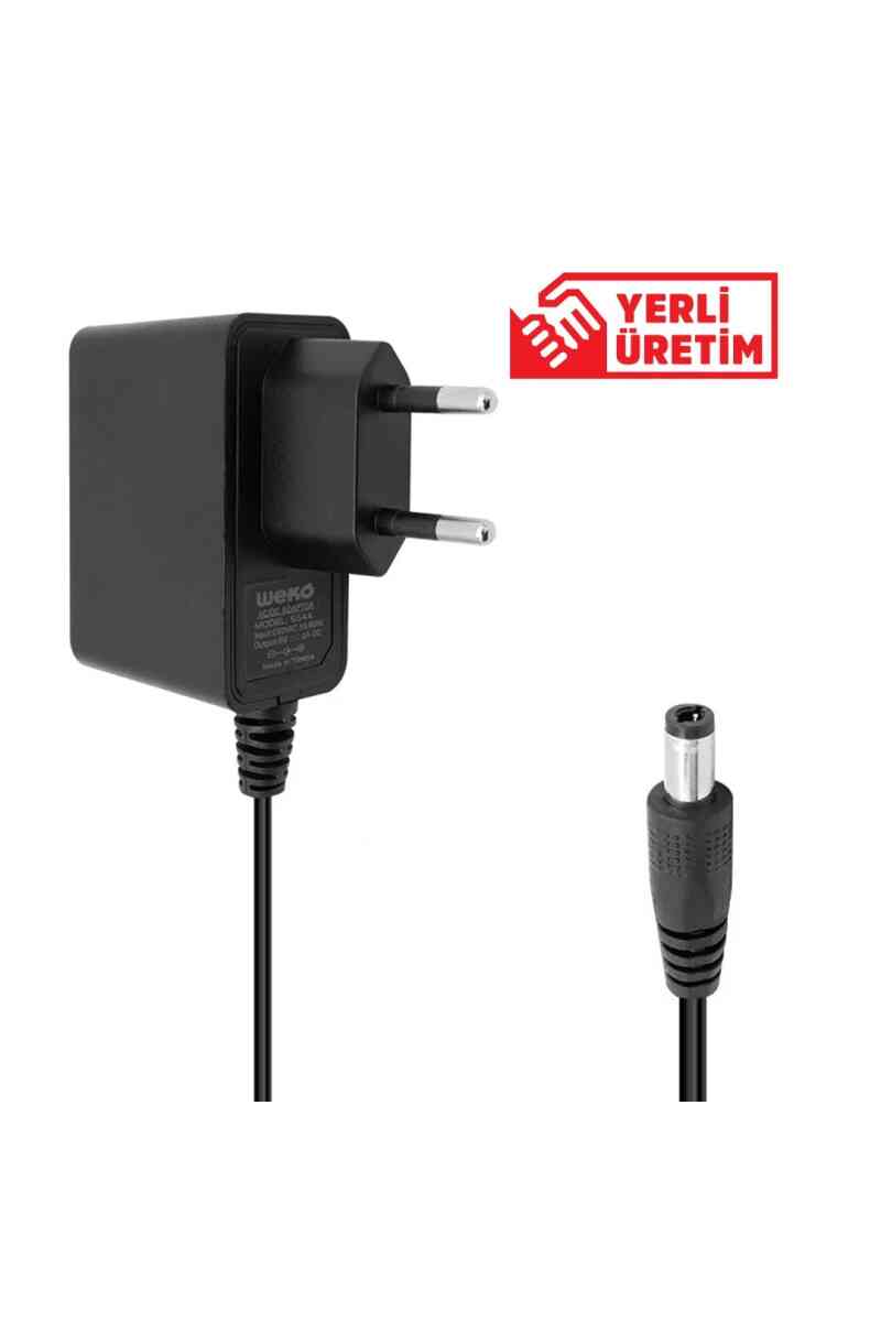 Weko 5 Volt 2 Amper 10 Watt Plastik Kasa Priz Tipi Adaptör (5.5x2.5 Uçlu) - Görsel 1