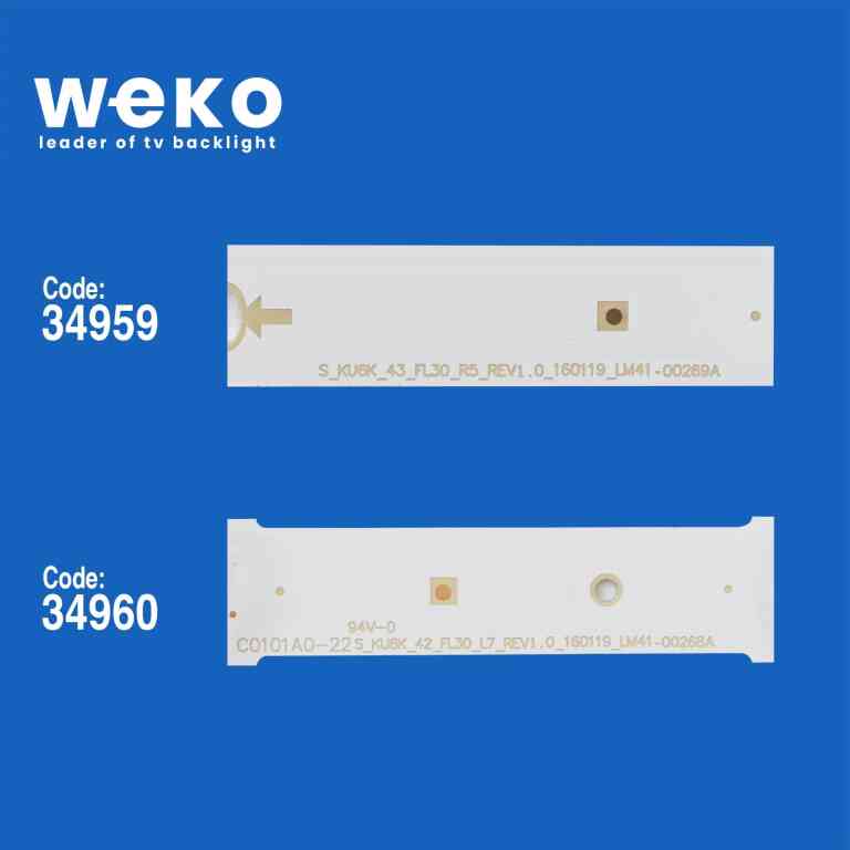 Samsung UE43MU7000 43'' inç 8 Adet Tv Led Bar - Görsel 2