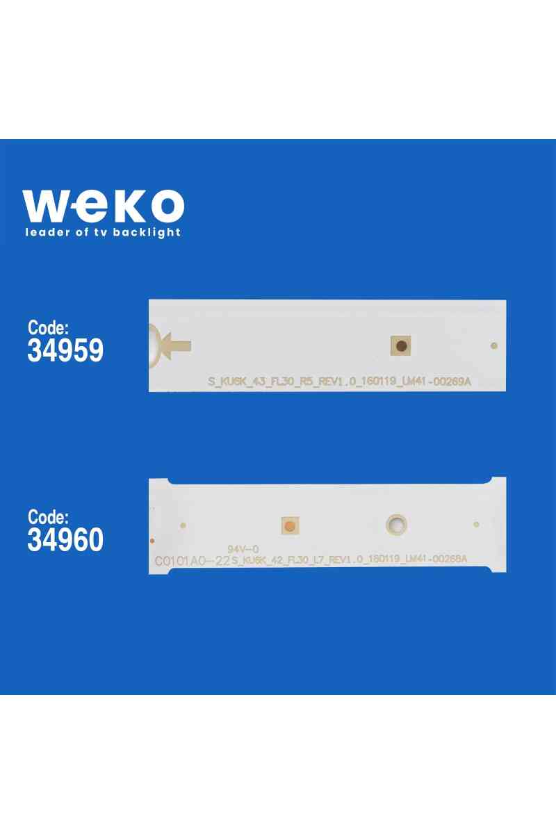 Samsung UE43MU7000 43'' inç 8 Adet Tv Led Bar - Görsel 2