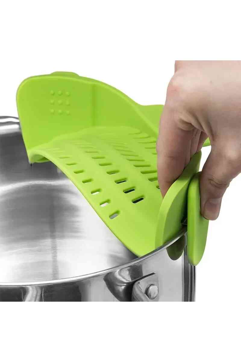 Sunup SN-20522 Klipsli Silikon Tencere Makarna Noodle Süzgeci Çok Amaçlı - Görsel 4