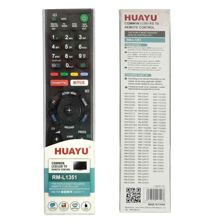 Huayu RM-L1351 Sony Netflix-Youtube-Google Play Tuşlu Universal Lcd-Led Tv Kumandası - Görsel 2