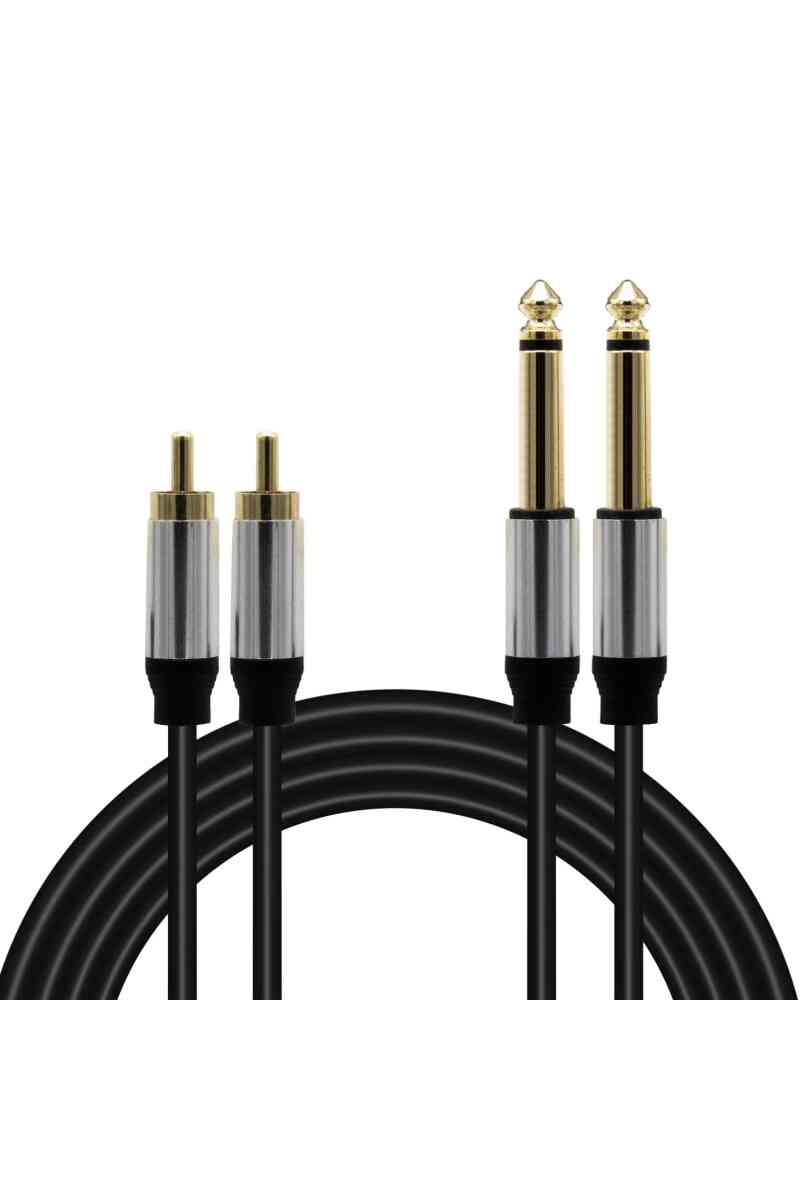 Magicvoice LD398 2x 6.3 Mm Mono Erkek - 2x Rca Erkek 3 Metre Kablo - Görsel 1