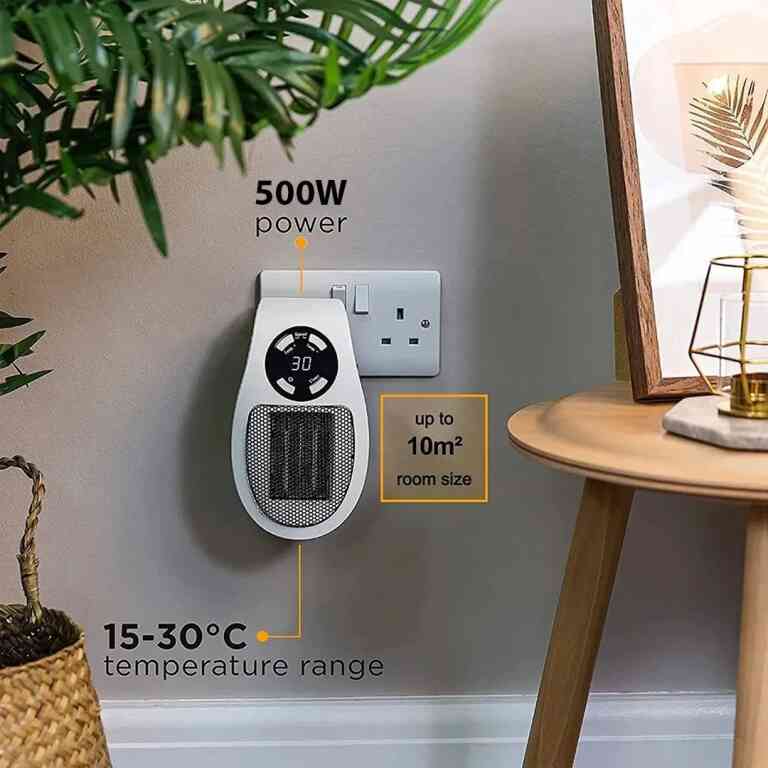 PowerMaster PM-20327 500 Watt Priz Tipi Uzaktan Kumandalı Taşınabilir Isıtıcı (Zamanlayıcı - Otomatik Kapanma) - Görsel 2
