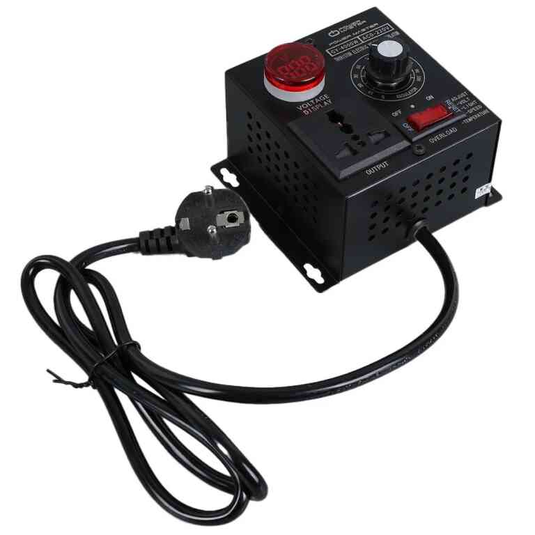 PowerMaster PM-21013 10-100V AC 4000 Watt 15A Hız Işık Kontrolü Motor Sürücü Voltaj Regülatör - Görsel 3
