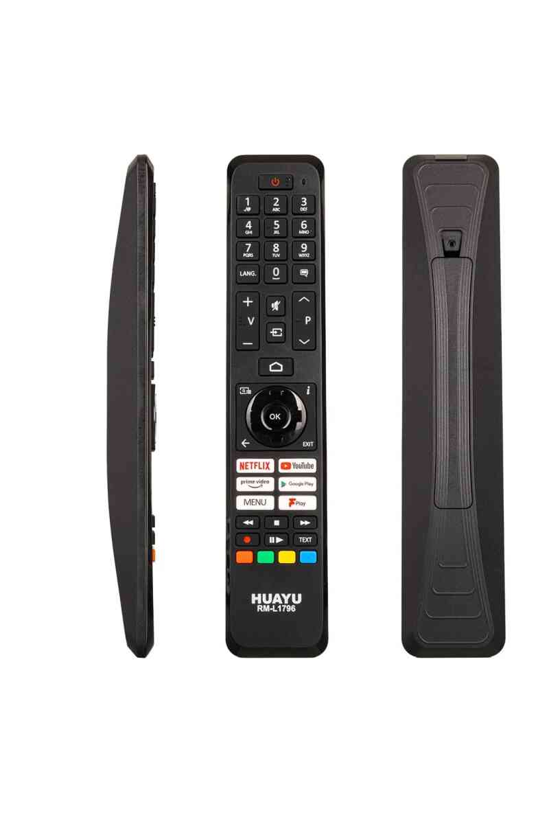 Huayu RM-L1796 Netflix-Youtube-Prime Video-Google Play- Menu-TV3 Play Tuşlu Vestel Universal Lcd Led Tv Kumanda - Görsel 1