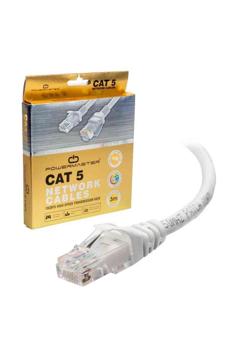 Powermaster PM-7959 Gri Cat5 3 Metre Ethernet Network Kablosu - Görsel 1