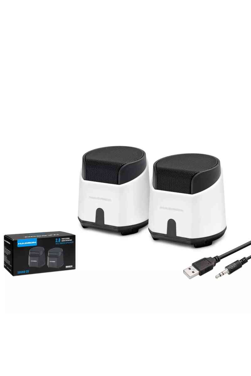 Hadron Hd6024w Bi̇lgi̇sayar Hoparlörü 1.1 8.5*9*9 Cm Beyaz - Görsel 1