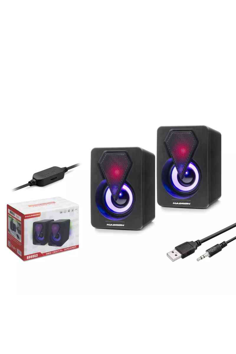 Hadron Hd6053 Bi̇lgi̇sayar Hoparlörü 1.1 Ledli̇ Si̇yah - Görsel 1