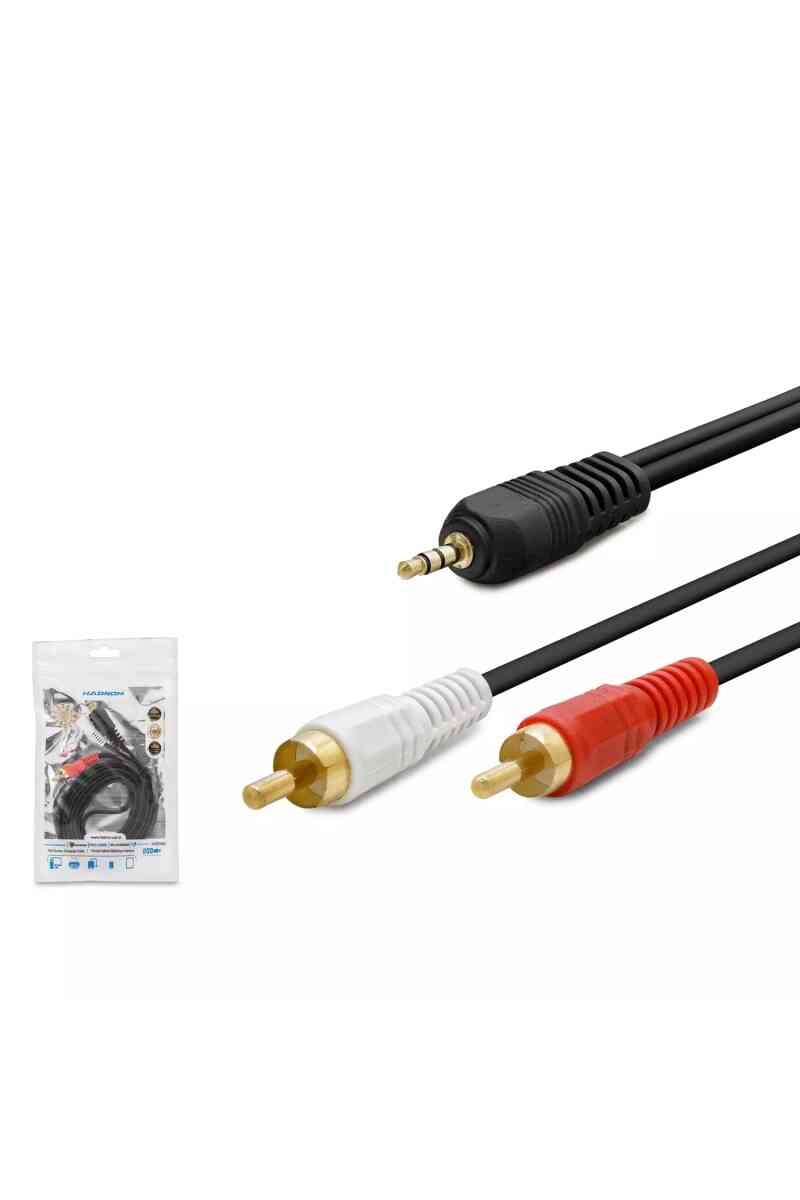 Hadron Hdx1024 Aux3.5 (m) To 2rca (m) Kablo 2line Gold 1.5m Si̇yah - Görsel 1