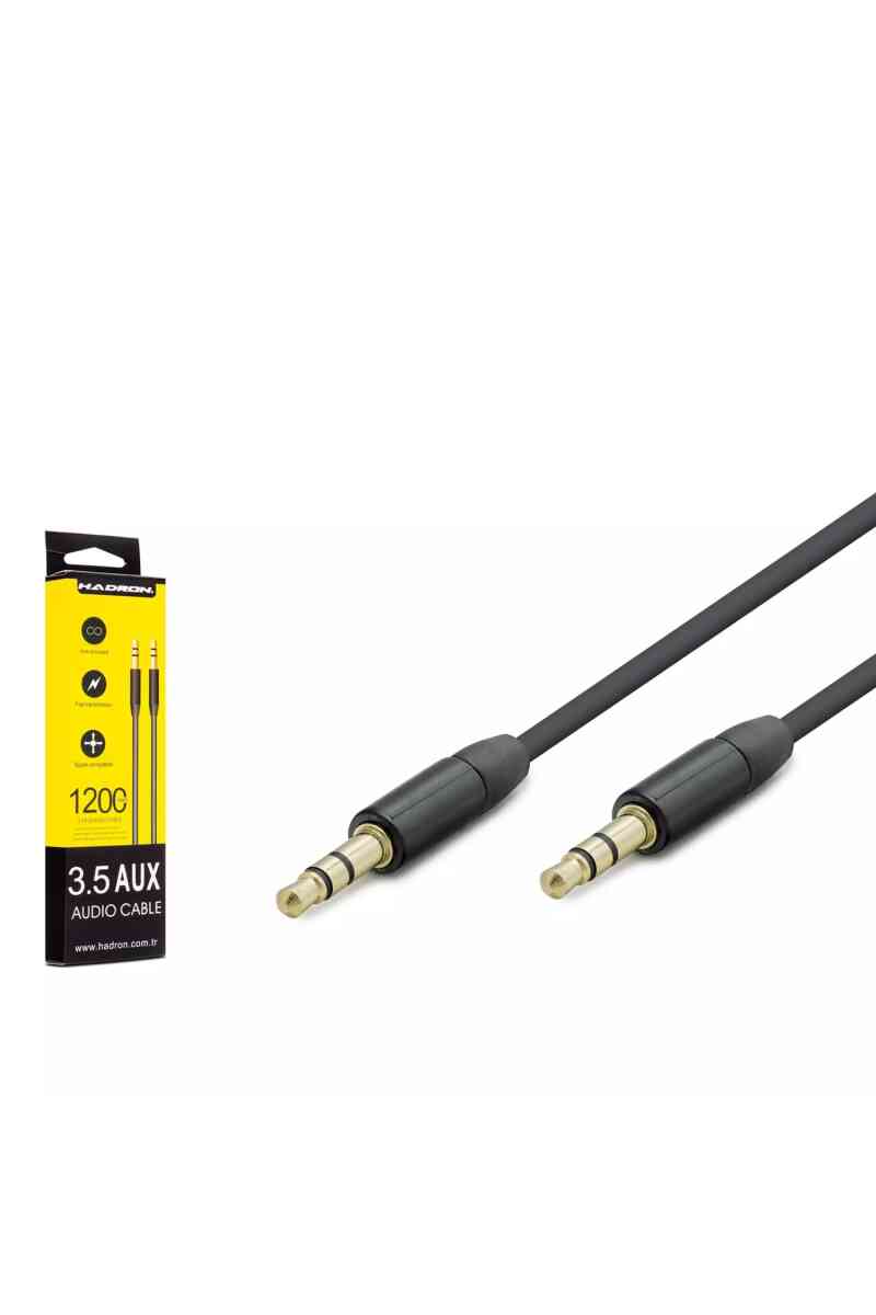 Hadron Hdx1039s Aux3.5 (m) To Aux3.5 (m) Kablo 2line 1.2m Si̇yah - Görsel 1