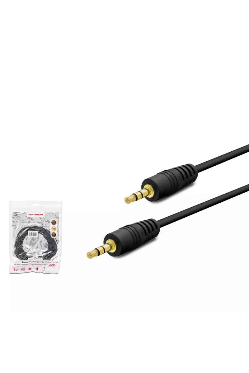 Hadron Hdx1046 Aux3.5 (m) To Aux3.5 (m) Kablo 2line Gold 5m Si̇yah - Görsel 1