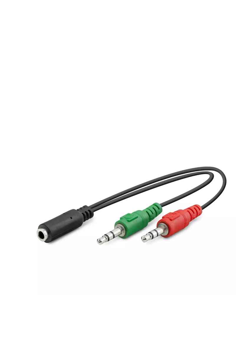 Hadron Hdx1053 2*aux3.5 (m) To Aux3.5 (f) Kablo 2line Mi̇krofon + Kulaklik 20cm Si̇yah - Görsel 1