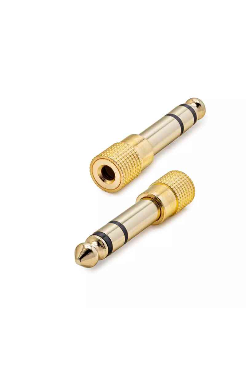 Hadron Hdx1264 Dc6.35 (m) To Aux3.5 (f) Adaptör Enstruman Gi̇tar Gold - Görsel 1
