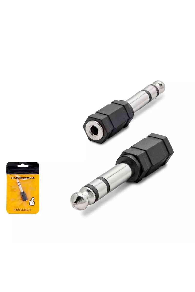 Hadron Hdx1265 Dc6.35 (m) To Aux3.5 (f) Adaptör Enstruman Gi̇tar Si̇yah - Görsel 1