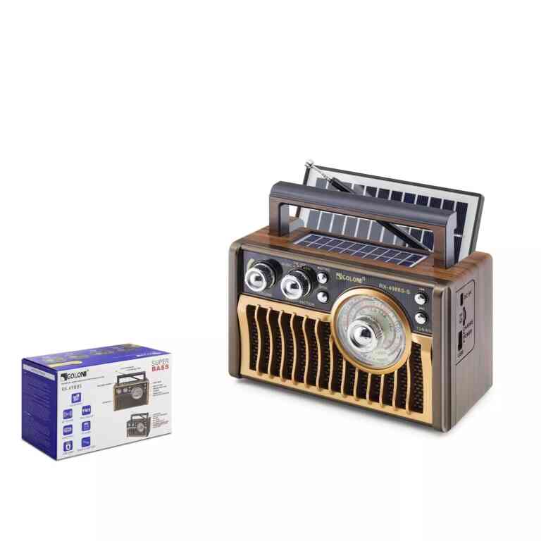 Golon Rx4988s Bluetooth Nostalji̇ Solar Speaker 195*114*122mm