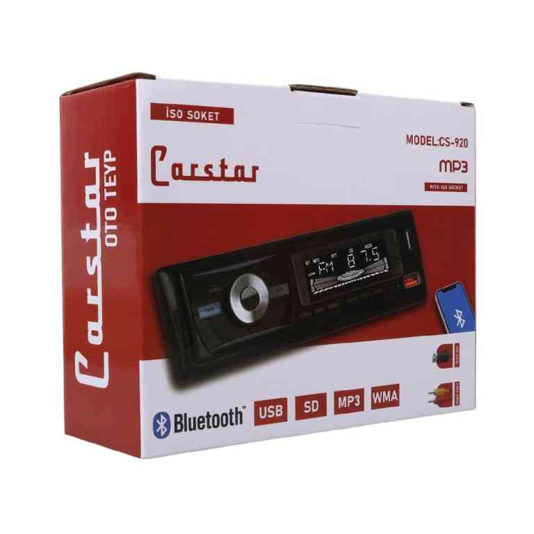 Carstar CS-920 Çift USB/SD/FM/AUX/Bluetooth Kumandalı Oto Teyp 4X60 Watt - Görsel 4