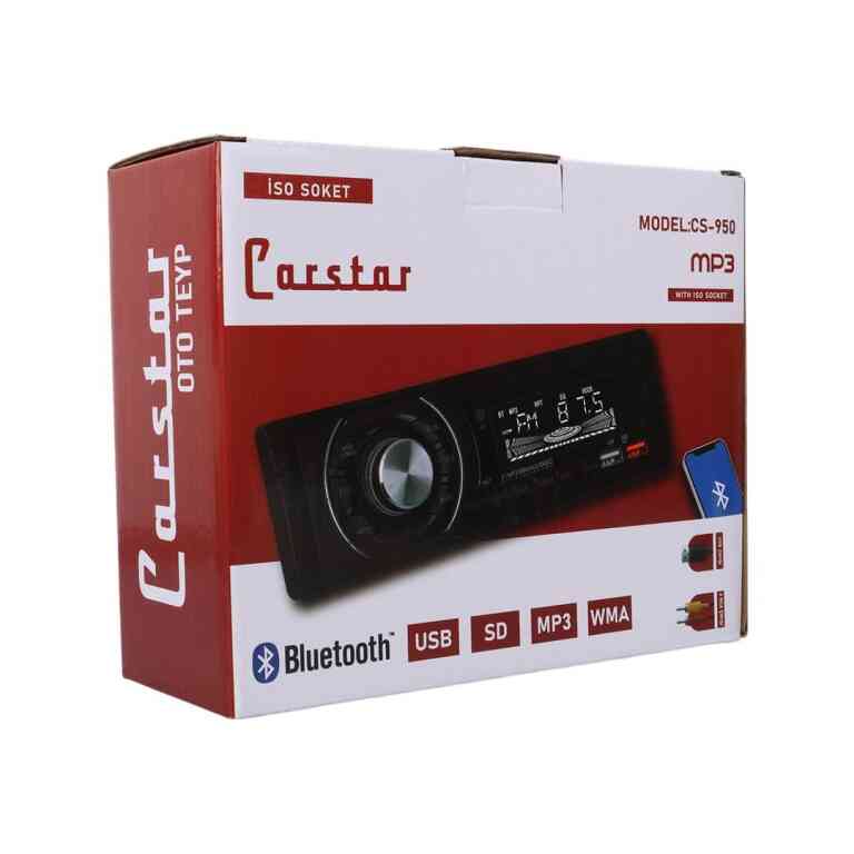 Carstar CS-950 Çift USB/SD/FM/AUX/Bluetooth Kumandalı Oto Teyp 4X60 Watt - Görsel 4