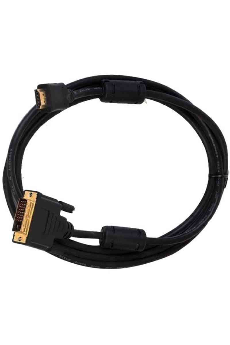Powermaster 10 Metre DVI 24+1 Erkek To HDMI 19 Pin Erkek Altın Uçlu HDMI DVI Kablo - Görsel 1