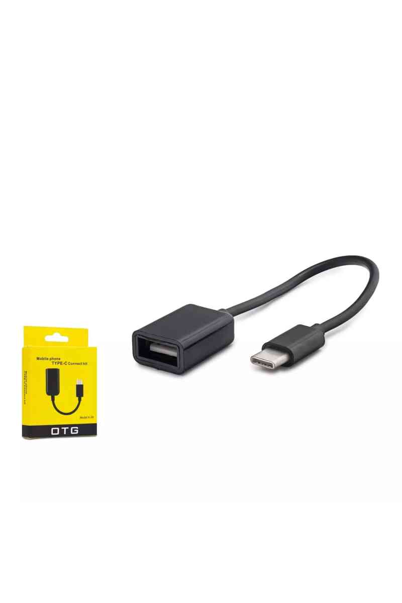 Hadron Hdx1015 Type-c (m) To Usb (f) Kablo Otg Si̇yah - Görsel 1