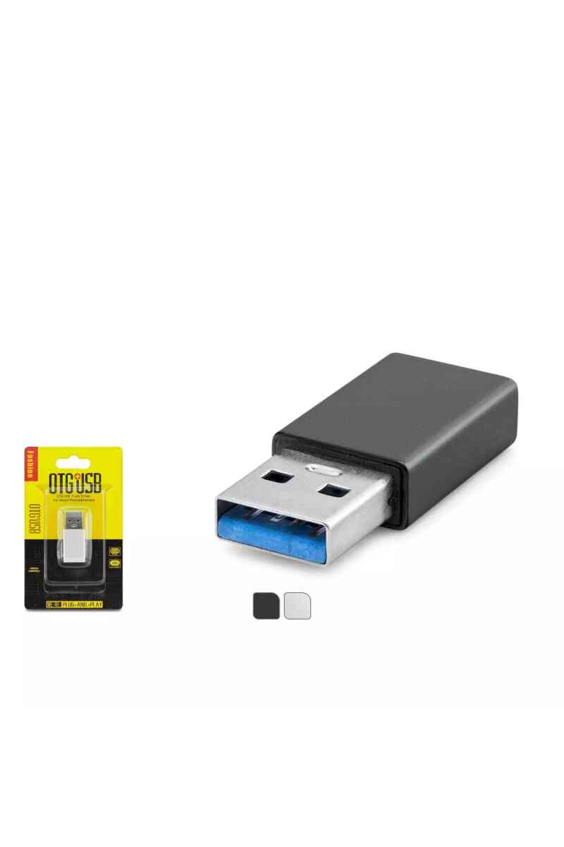 Hadron Hdx1029 Usb3.0 (m) To Type-c (f) Adaptör Otg Si̇yah - Görsel 1