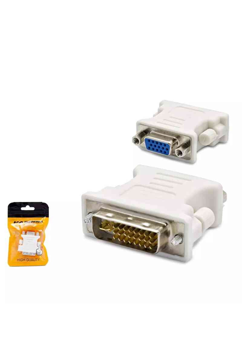 Hadron Hdx1261 Dvi (m) To Vga (f) Adaptör 24+5 Beyaz - Görsel 1
