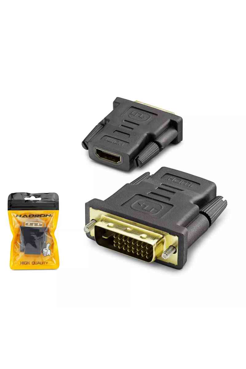 Hadron Hdx1266 Dvi (m) To Hdmi (f) Adaptör 24+1 Si̇yah - Görsel 1