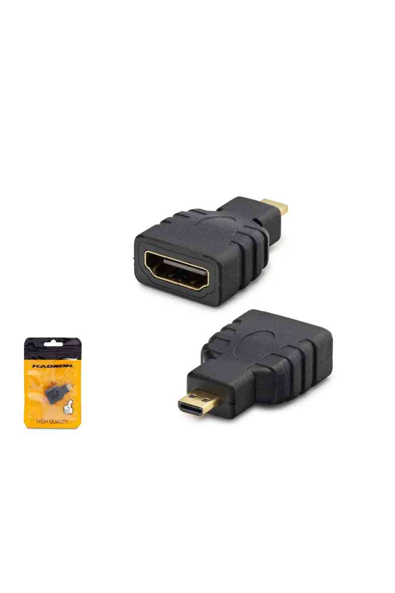 Hadron Hdx1267 Micro Hdmi (m) To Hdmi (f) Adaptör Si̇yah - Görsel 1