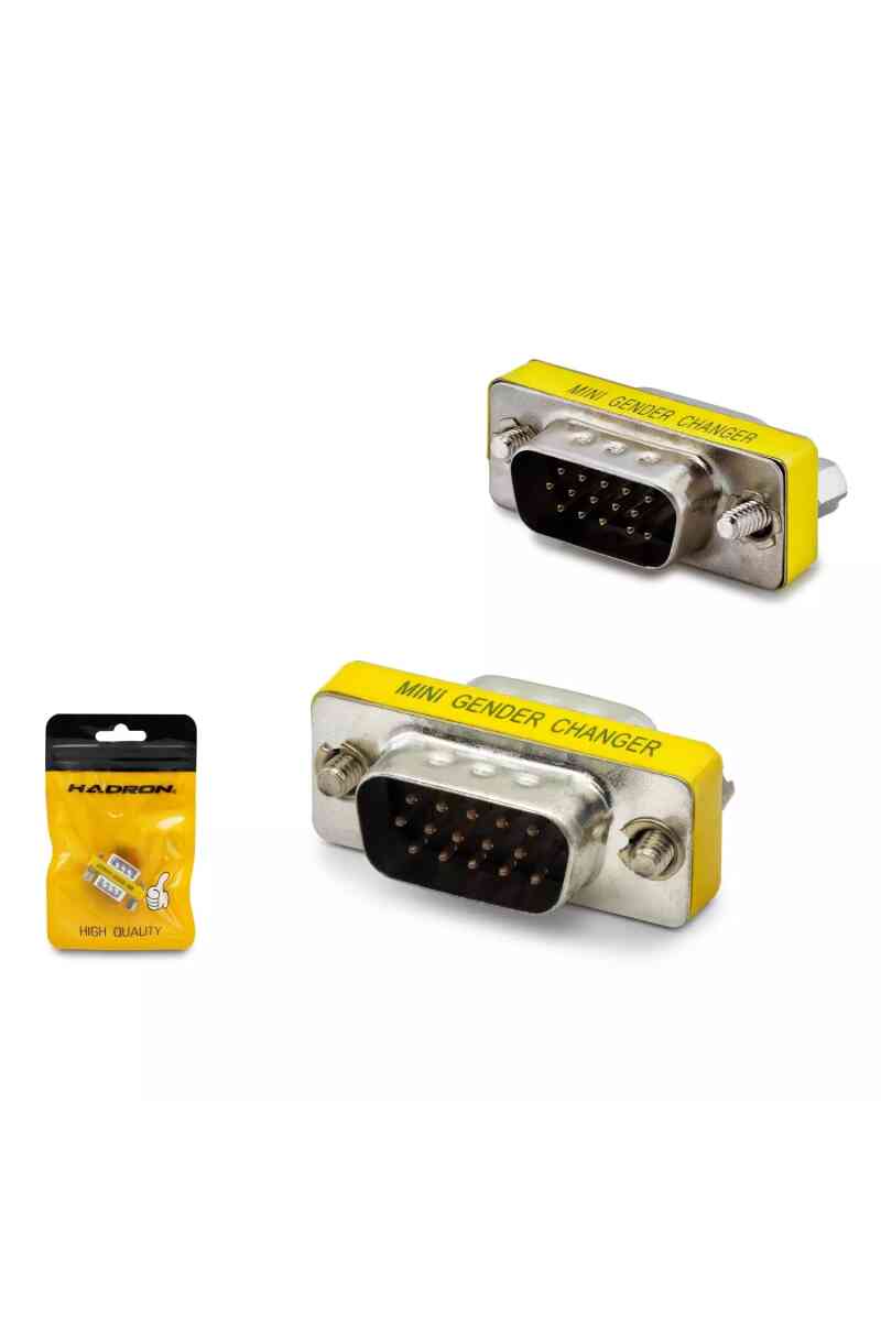 Hadron Hdx1330 Vga (m) To Vga (m) Adaptör Gümüş - Görsel 1