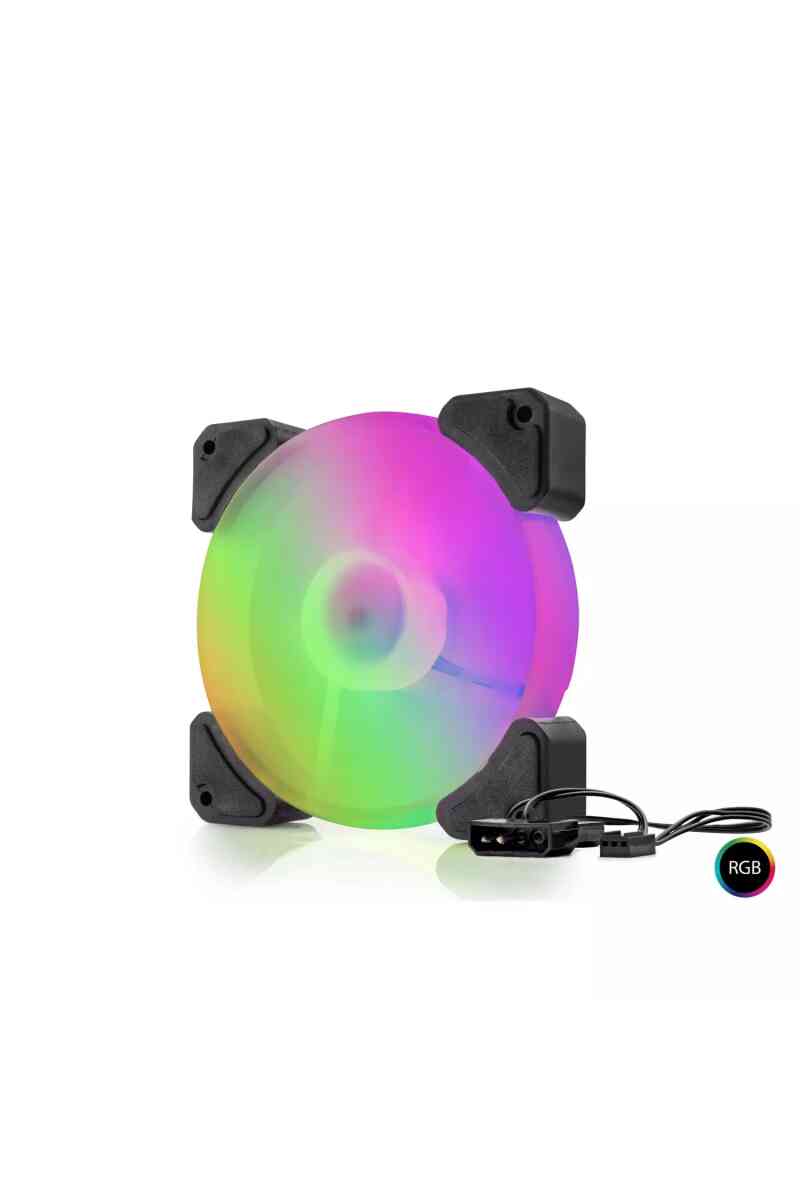 Hadron Hdx1518 Performans Kasa Fani 4pin Rgb 12cm Si̇yah - Görsel 1