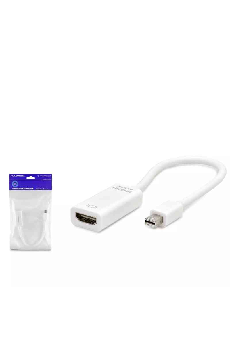 Hadron Hdx7768 Mi̇ni̇ Display (m) To Hdmi (f) Adaptör 4k Thunderbolt2 Beyaz - Görsel 1