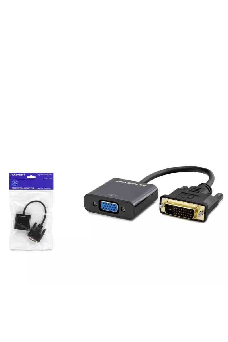 Hadron Hdx7781 Dvi (m) To Vga (f) Adaptör 1080p 24+1 Si̇yah - Görsel 1