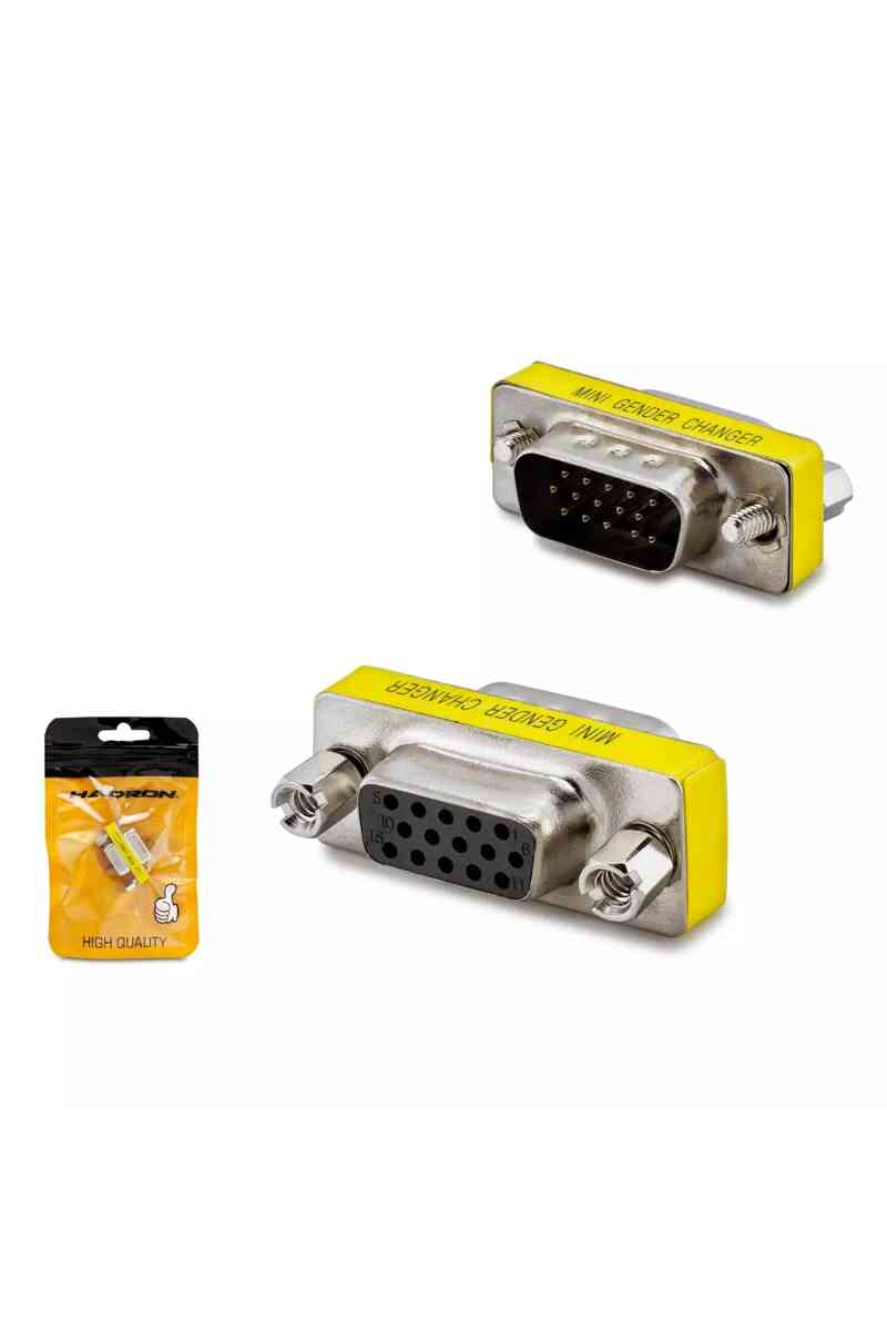 Hadron Hn4391 Vga (m) To Vga (f) Adaptör Gümüş - Görsel 1
